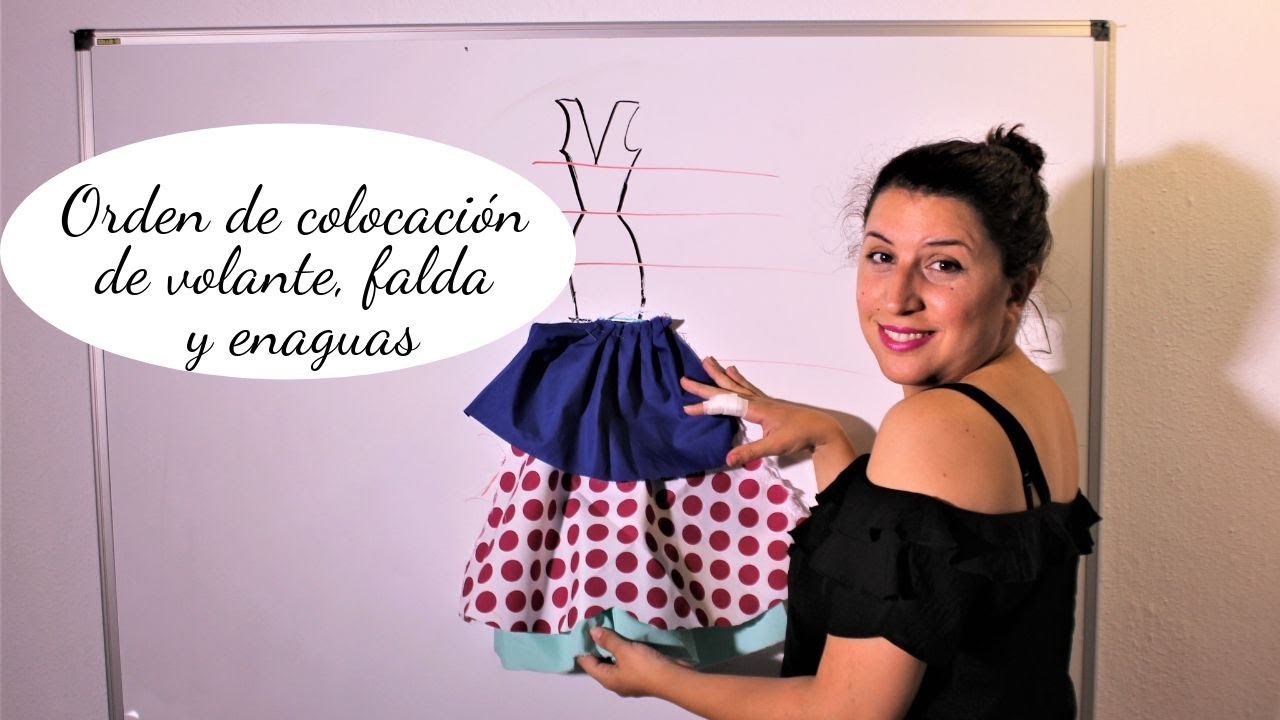 Orden de confección de volantes y falda en el traje de flamenca