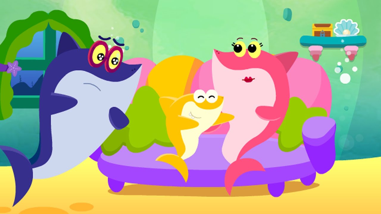 We Are the Shark Family♪ | Baby Shark Sea Animal Songs | Nursery Rhymes for Kids | Sing Along