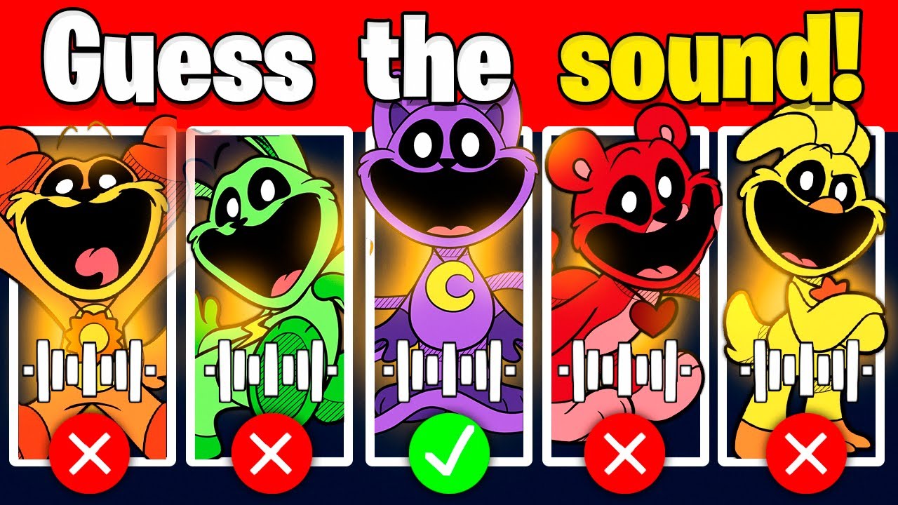 Guess The Voice Of The SMILING CRITTERS With AUTOTUNE😱Poppy Playtime🥰Catnap💜 Dog Day🧡 Huggy Wuggy💙