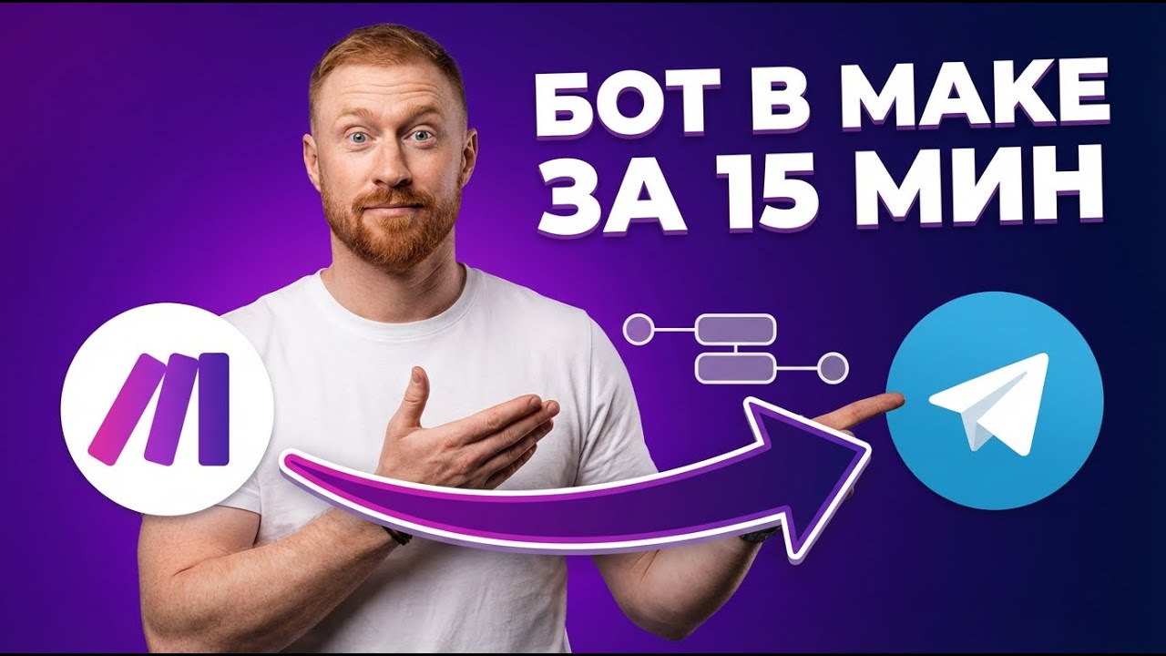 Как подключить Telegram к Make.com и запустить бота за 15 минут | Пошагово для новичков без кода