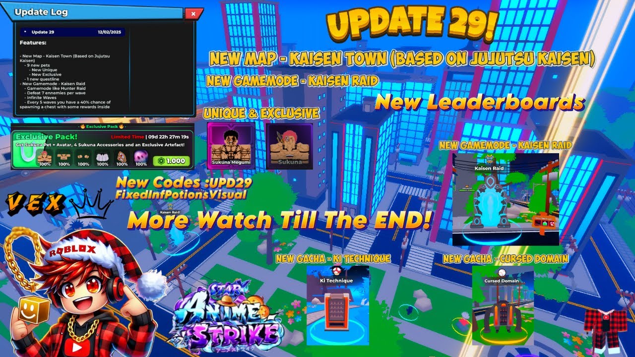 🔥 NEW KAISEN TOWN UPDATE in Anime Strike Simulator! 💥 INSANE RAID, OP PETS & FREE CODES! (UPD29) 🚀