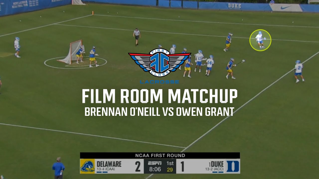 Matchup Film Room: Brennan O'Neill (Duke)  vs Owen Grant (Delaware) | 2023 NCAA Lacrosse