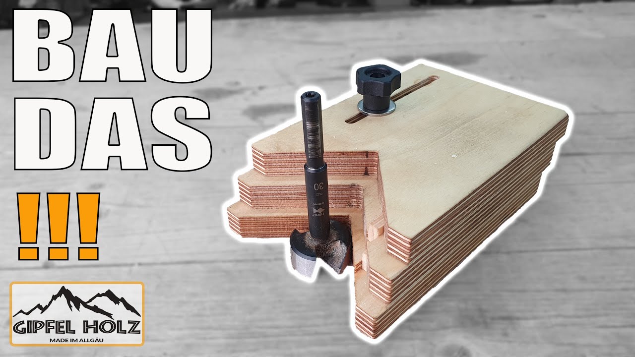 Exakt bohren im Winkel - Bohrhilfe für Forstnerbohrer / Bohrer - Tipps und Tricks  für die Werkstatt