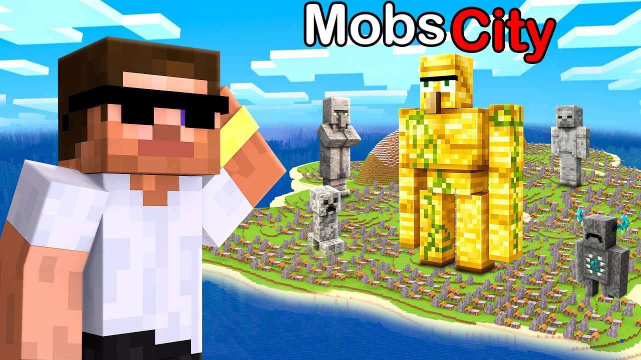 I Found A Hidden Mob City in Minecraft !