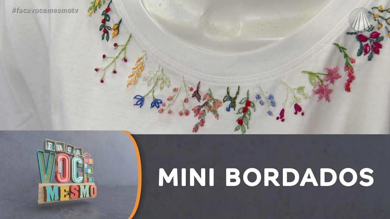 Aprenda a fazer MINI BORDADOS na camiseta