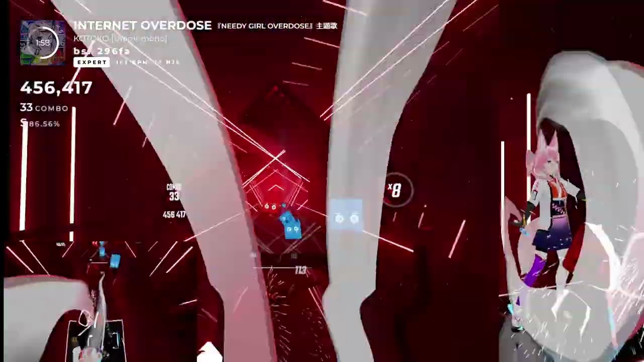 [BeatSaber] INTERNET OVERDOSE - KOTOKO ; EXPERT playthrough