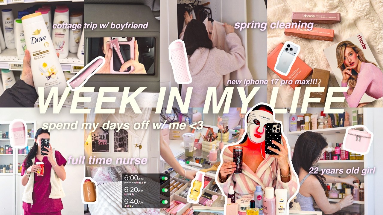 days off work with me as a nurse 💗 reset, new phone, IG got hacked + vanity organization