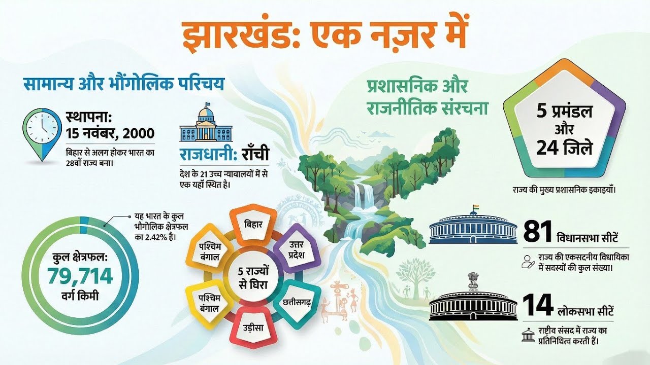 झारखंड का सामान्य परिचय | Jharkhand General Introduction | सभी परीक्षाओं के लिए || JSSC || JPSC