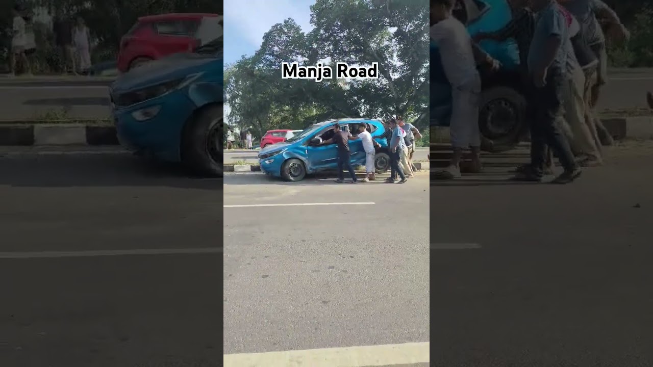 accident manja Road #viralvideo