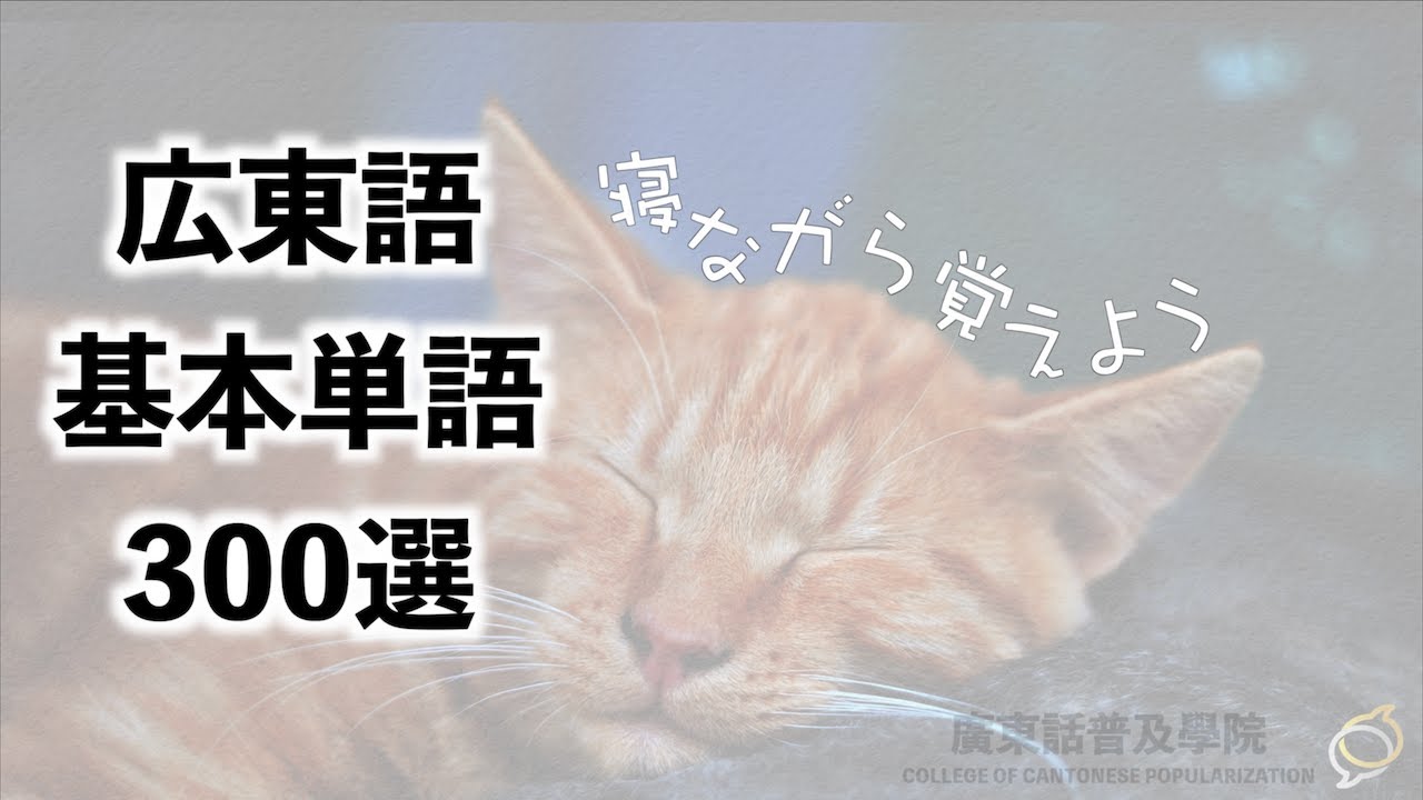 【聞き流し】広東語基本単語300選｜毎日使える単語