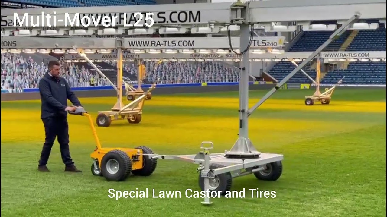 L25 UK Moving RA-TLS Turf Growing Lamps At Football Stadium