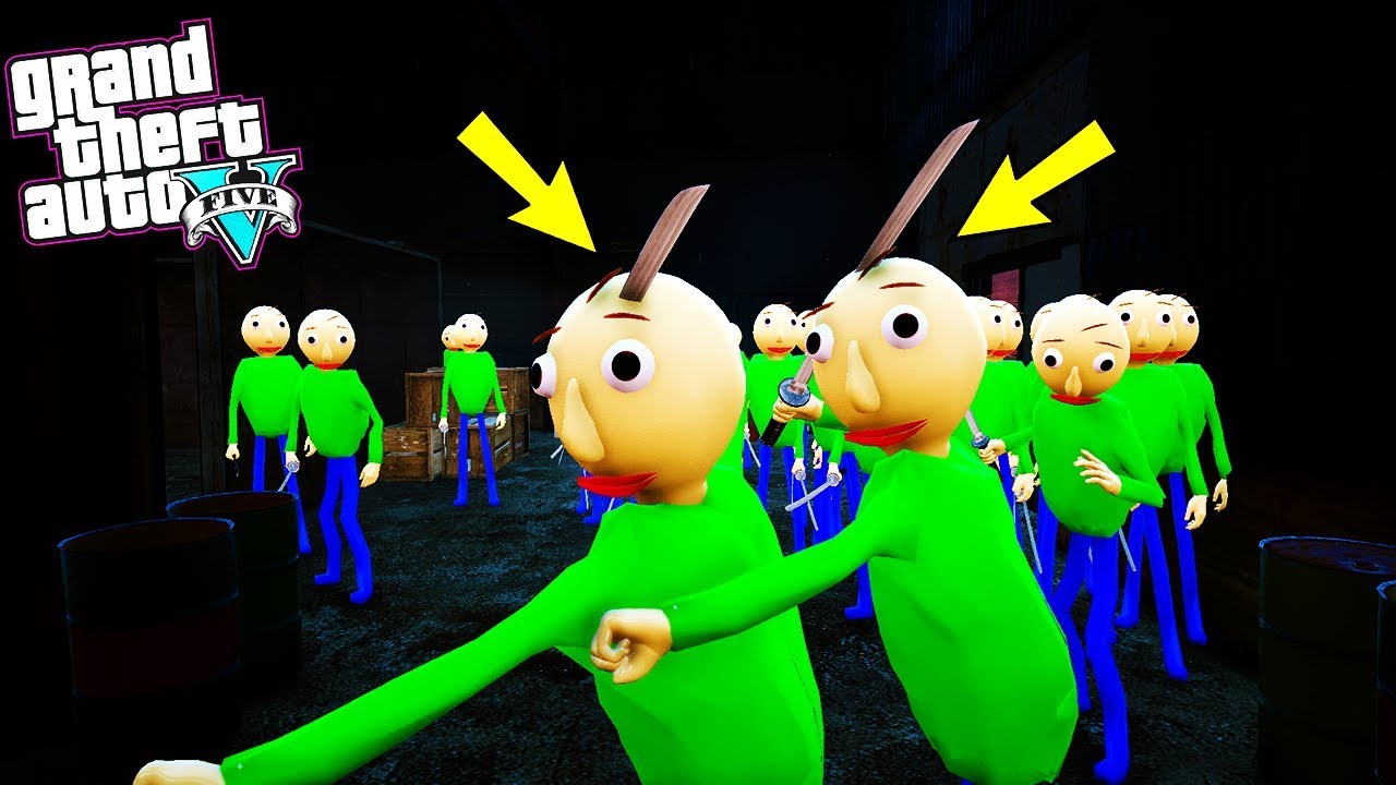 YÜZLERCE BALDİ BENİ KOVALADI! - GTA 5 Baldi's Basics Mod