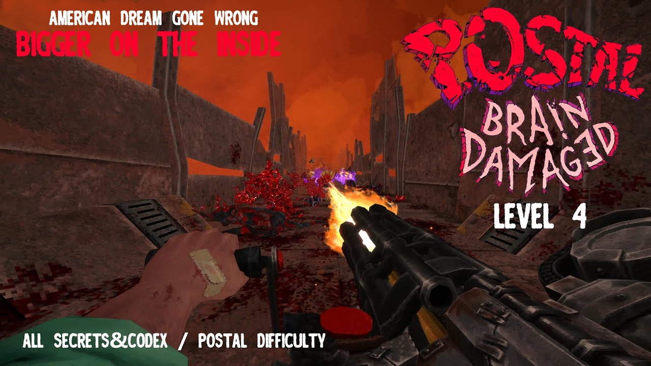 Postal: Brain Damaged - Level 4: Bigger on the Inside (All Secrets & Codex / Postal Difficulty)