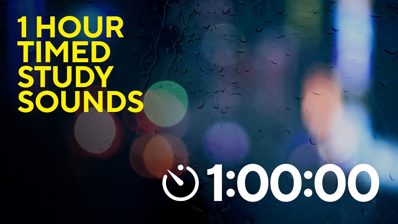 1 Hour Study Ambience | Rain Sounds on a City Window | Focus & Background Noise