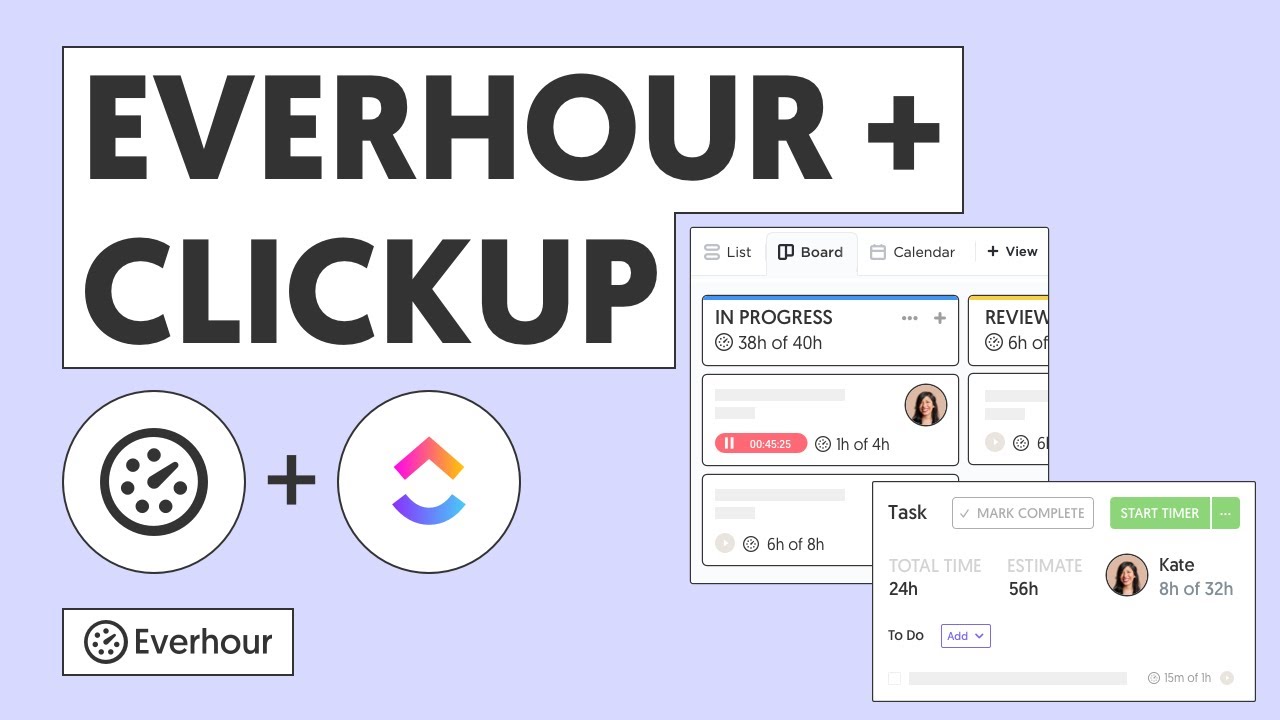 ClickUp Time Tracking with Everhour - Easily Track Time for Your ClickUp Tasks