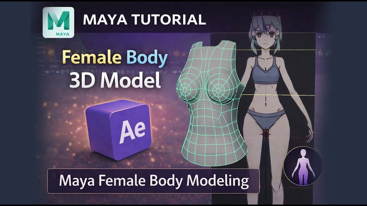 Maya Tutorial | Female Character Modeling Easy Process | 01
