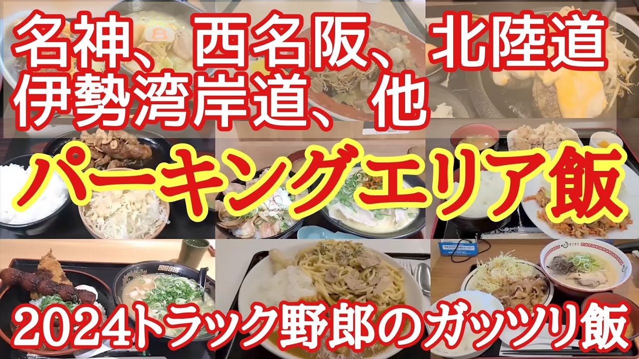 【パーキングエリア飯】2024総集編。名神、西名阪、北陸道、伊勢湾岸道、新名神、山陽道、九州道。トラック野郎のガッツリ飯！【長距離トラック】【Japanese food】