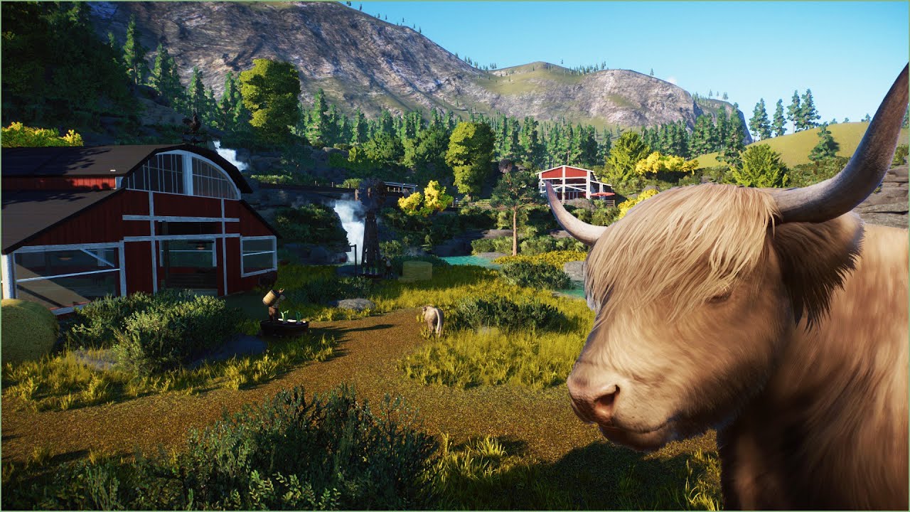 🐄 Realistic Highland cattle habitat | BjørgvinFjord Zoo | Planet Zoo | speedbuild 🌙