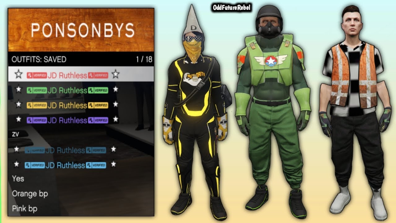 RATING GTA 5 ONLINE PLAYERS OUTFITS PART 1