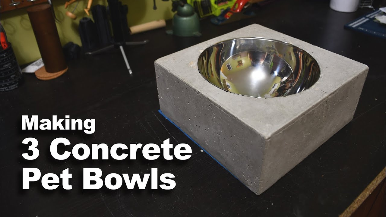 Making 3 Concrete Pet Bowls