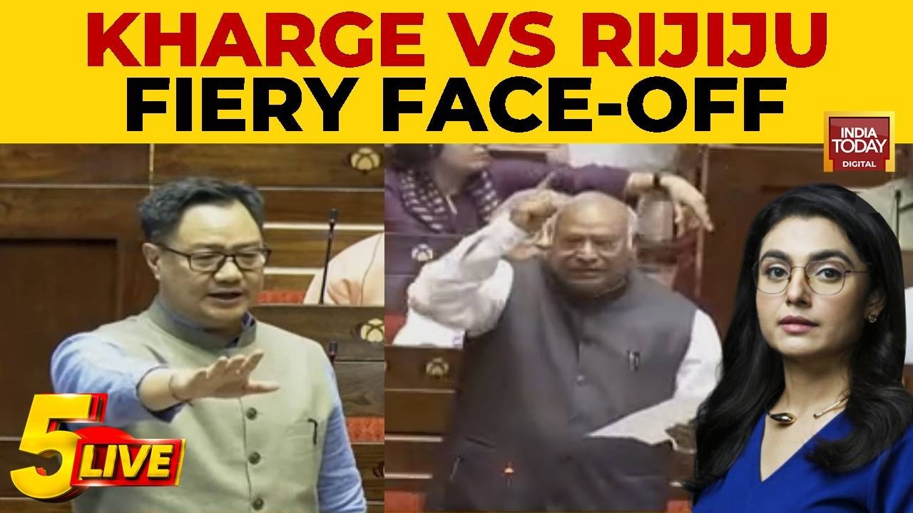 Watch: Mallikarjun Kharge Vs Kiren Rijiju Fiery Face-Off In Lok Sabha | Parliament | India Today