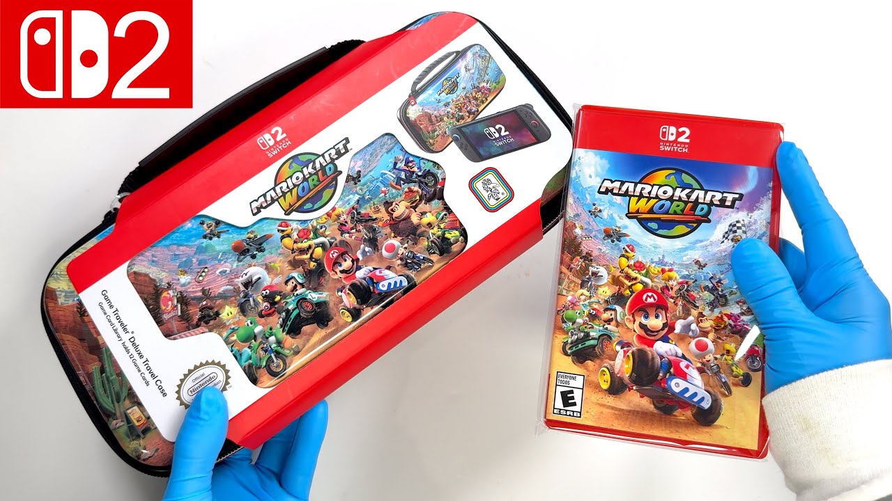 Nintendo Switch 2 Mario Kart World RDS Game Travelers Deluxe Case + Mario Kart World