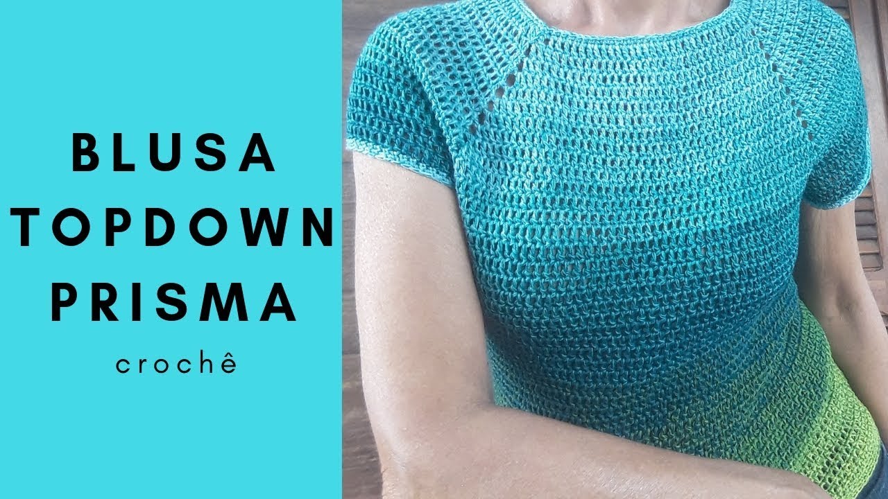 Blusa crochê topdown ! (Leg ingles/espanhol)