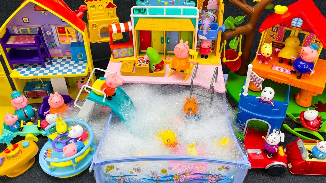 20 Minutes Satisfying with Unboxing Peppa Pig Water Park Swimming Pool Playset ASMR 🩷 Review Toys
