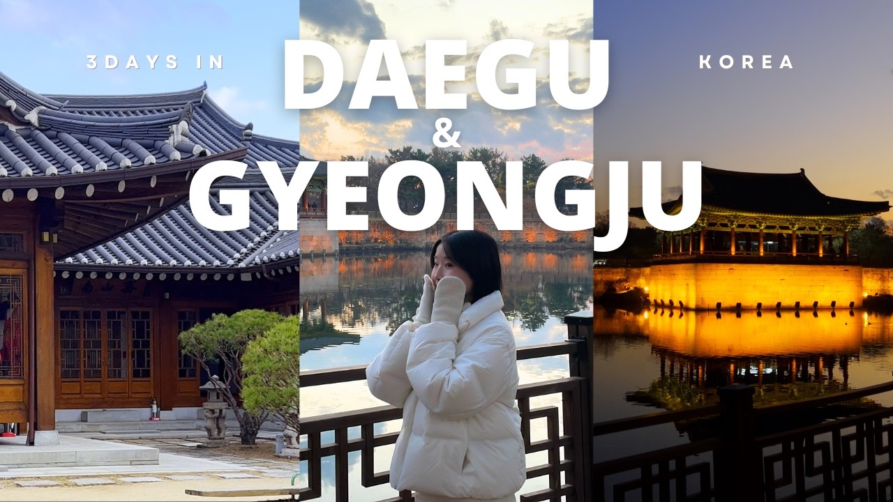【韓国Vlog】大邱・慶州3日間｜東宮と月池の夜景 / マクチャン / 市場グルメ