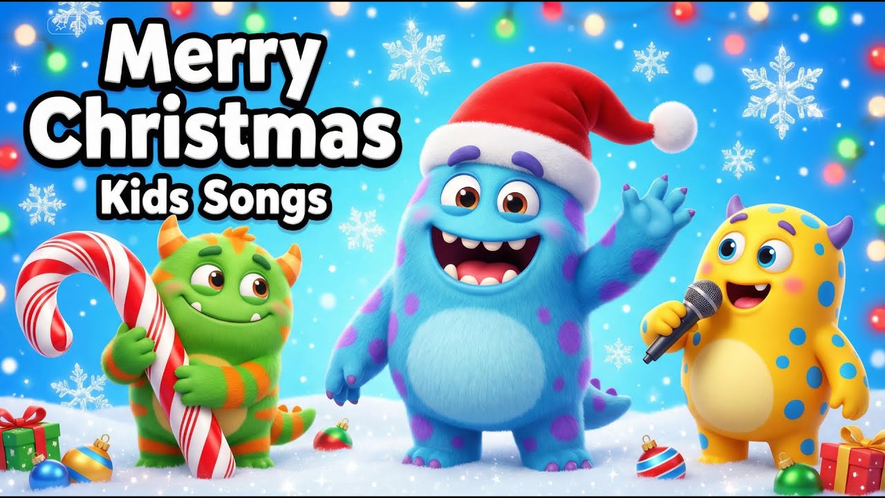 Christmas Dance Party with Cute Monsters | Kids Sing Along Songs 🎅