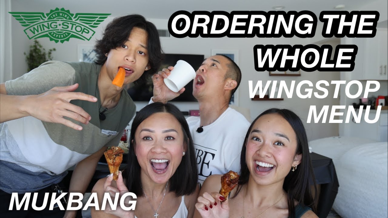 ORDERING THE WHOLE WINGSTOP MENU + MUKBANG | The Laeno Family