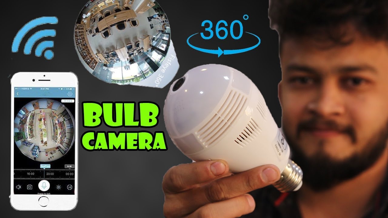 360° Bulb Camera || Hd IP Home Security Camera with Sd Card Slot || REMOTE ACCESS