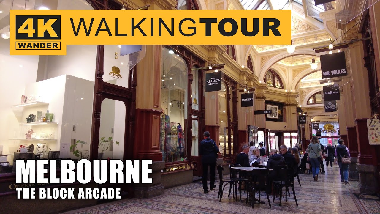 The Block Arcade Walking Tour in Melbourne, Australia (4K 60fps)