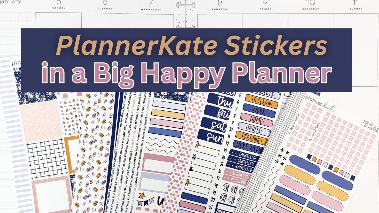 Планируйте вместе с Big Happy Planner и используйте наклейки PlannerKate!