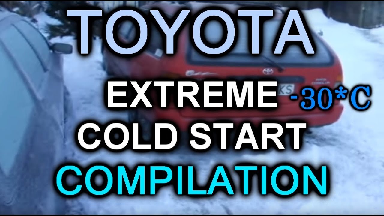 TOYOTA COLD STARTS Compilation #1! Odpalanie Toyoty na mrozie. Запуск ТOYOTA в мороз. -35*C. S4E47