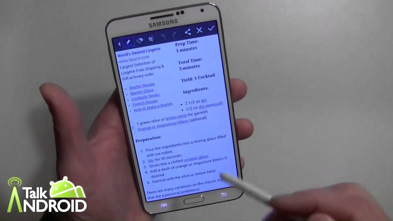 How to use Screen Write on the Galaxy Note 3