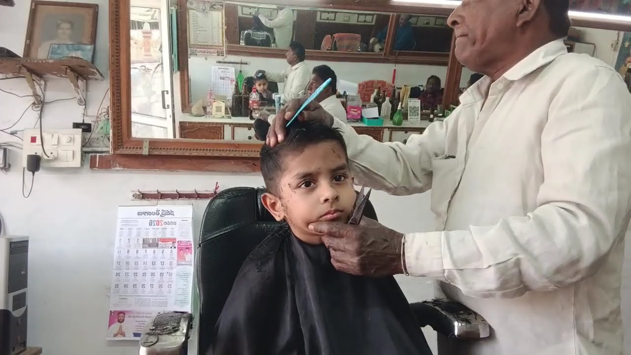 kids deppa cutting||asrm school boy hairstyle💇 best indian barber||srk telugubarber
