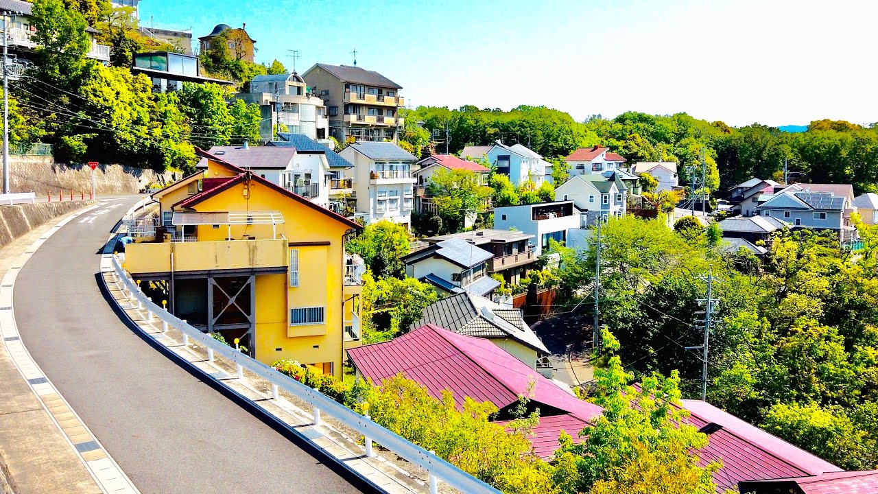 【4K】Hillside Japanese Residential Streets Walking Tour (Nisshin)