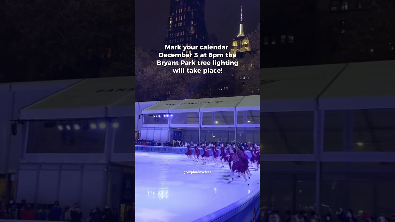 Bryant Park Tree Lighting on December 3 this year! #christmas #nycchristmas