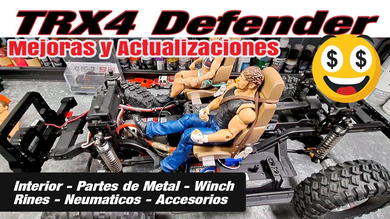 TRX4 Defender - MEJORAS Y ACTUALIZACIONES - Interior, Partes de Metal, Rines, Neumaticos, Accesorios