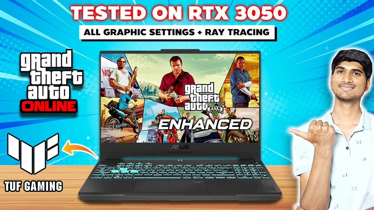 GTA 5 Enhanced Tested On 4GB RTX 3050 + Ryzen 7 4800H + 16GB Ram | Ft.Asus TUF A15 #gta5enhanced