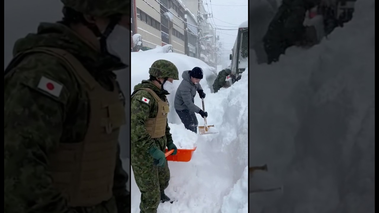 В Японии прошёл самый сильный снегопад за последние 20 лет