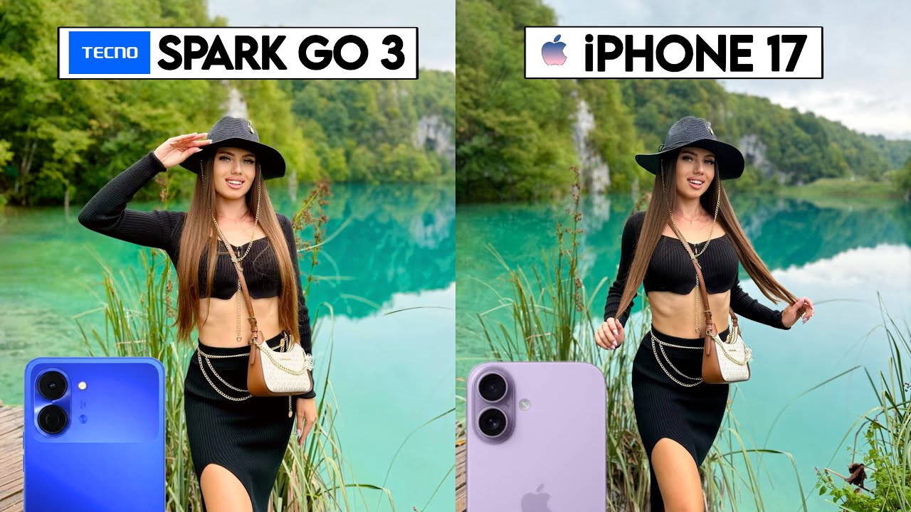 Сравнение камер Tecno Spark Go 3 и iPhone 17: тест и сравнение.