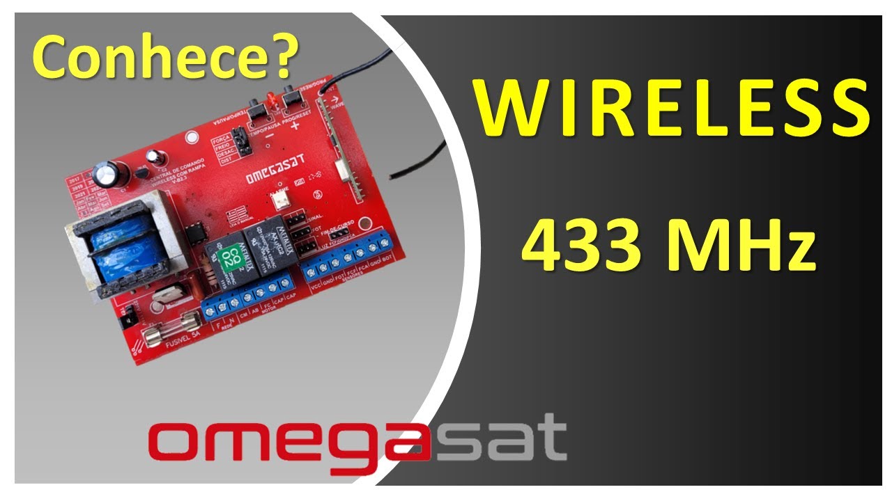 Como é Central Comando Wireless Omegasat Antiga 433 Mhz, Onde Ligar Motor e Capacitor