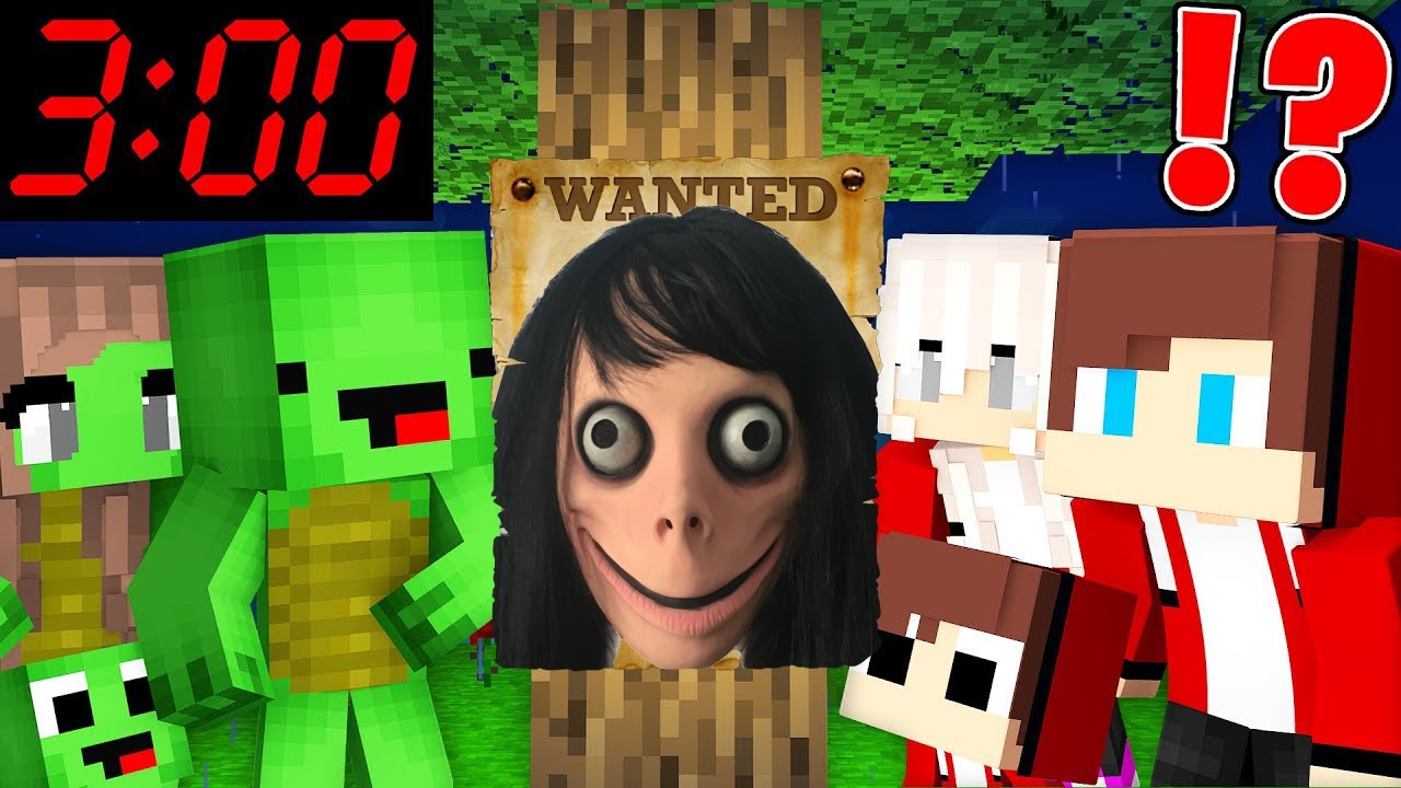 SCARY MOMO is WANTED by JJ and Mikey Family At Night in Minecraft! - Maizen