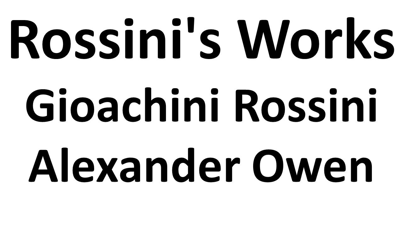 Rossini's Works (1980)