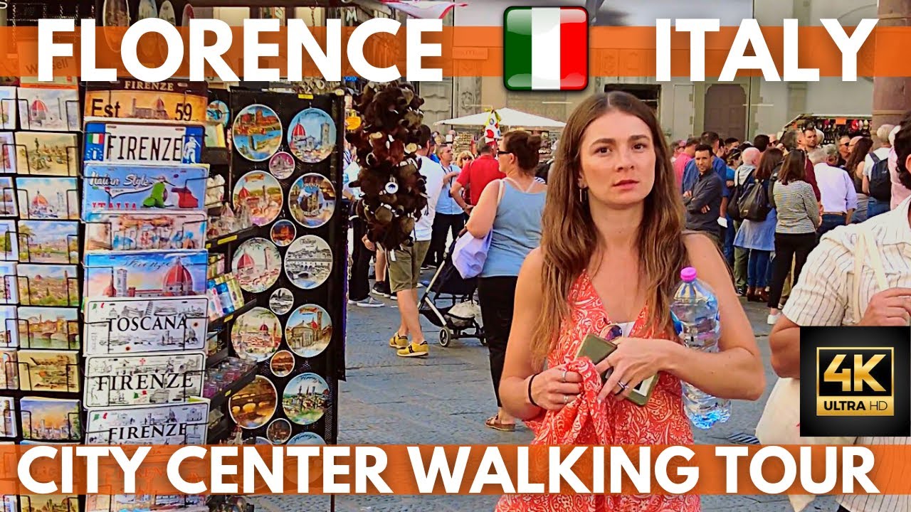 4K Florence Italy 2022 Famous Places 5 October Walking Tour | Piazza del Duomo,Piazza di San Lorenzo