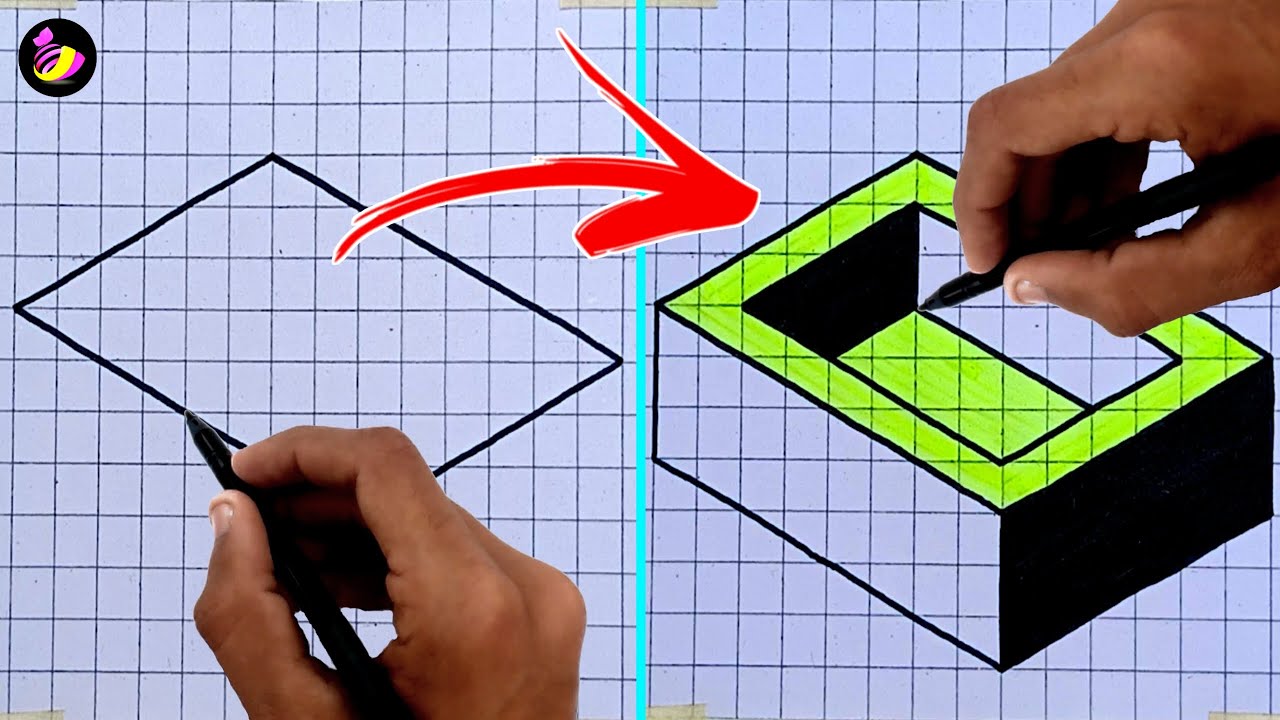 How to Draw 3D Cube in 3D Cube | Ashar 2M