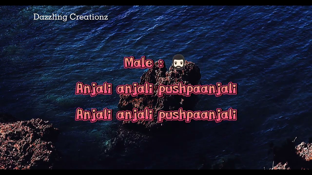 Anjali Anjali Pushpanjali song with lyrics #tamilsonglyrics #fyp #trending