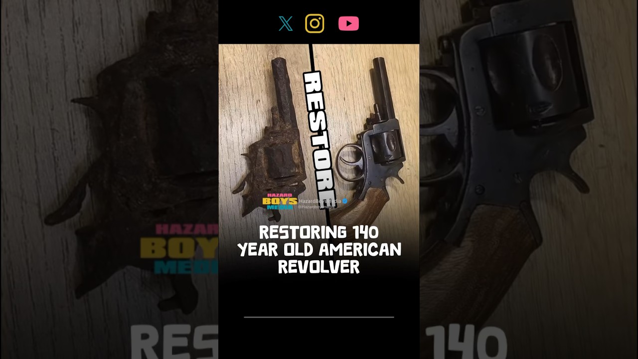 Restoring 140 year old American revolver #restore #shorts